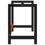 Work Bench Frame Metal 80x57x79 cm Black and Red 147927