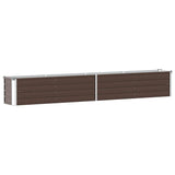 Garden Raised Bed Galvanised Steel 320x40x45 cm Brown 47054