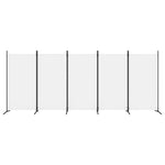 ZNTS 5-Panel Room Divider White 433x180 cm Fabric 350266