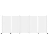 ZNTS 5-Panel Room Divider White 433x180 cm Fabric 350266