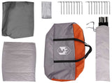 Cabin Tent Grey and Orange 8-Person Polyester and Steel 42028577