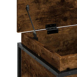 Storage Box with Lid Smoked Oak 80x40x51.5 cm Engineered Wood 848801