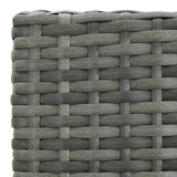 5 Piece Garden Bar Set with Cushions Poly Rattan Grey 3095431