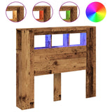 LED Headboard Old Wood 120x18.5x103.5 cm Engineered Wood 857684