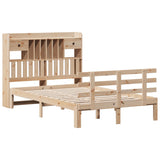 Bookcase Bed without Mattress 135x190 cm Double Solid Wood Pine 3322786