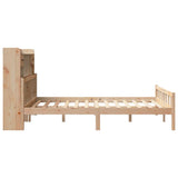 Bookcase Bed without Mattress 160x200 cm Solid Wood Pine 3322176
