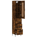 Highboard Smoked Oak 34.5x34x180 cm Engineered Wood 3200198