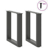 Coffee Table Legs U-Shaped 2 pcs Anthracite 28x cm Steel 4013150