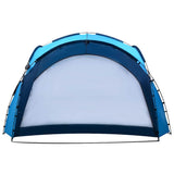 Party Tent with LED and 4 Sidewalls 3.6x3.6x2.3 m Blue 92236