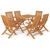 ZNTS 7 Piece Garden Dining Set Solid Teak Wood 3059604