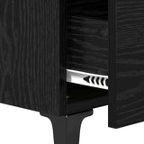 Bed Cabinet Black Oak 40 x 35 x 47.5 cm Engineered Wood 880569