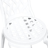 Garden Bistro Set 3 pcs White Aluminium 42002392