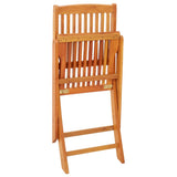 Garden Chair Set of 2 Natural wood Solid eucalyptus wood Standard 312451