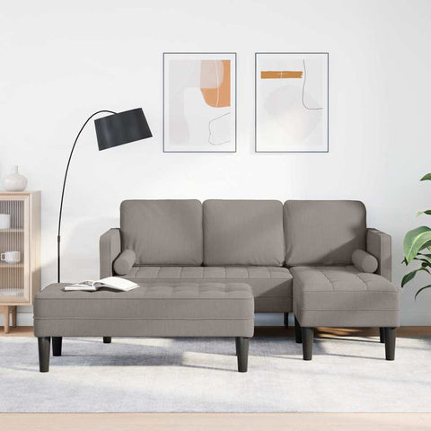 Sofa Set 2 pcs Taupe 173 x 131 x 67 cm Fabric 3329257