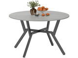 Dining Table, Round Kitchen Table with Black Legs, Anti-slip Foot Pads for Living Room, Dining Room T3398P423529