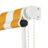 Retractable Awning 400x150 cm Yellow and White 143757