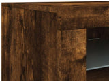 Sideboard with LED Lights Smoked Oak 162x37x67 cm 3209034