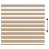 Zebra Blind Sand Brown 165x100 cm Fabric Width 160.9 cm Polyester 4014534