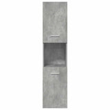 5 Piece Bathroom Furniture Set Concrete Grey Engineered Wood 3324895
