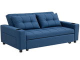 Two-Seater Pull-Out Sofa Bed - Dark Blue T3398P424862