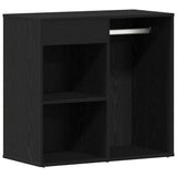 LED Dressing Table Set with Drawer Black Oak 140 x 40 x 140 cm 3333044
