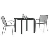 Garden Dining Set 3 pcs Anthracite Powder-Coated Steel 3379282