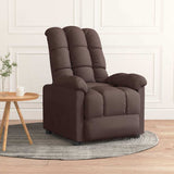 Recliner Chair Dark Brown Fabric 289801