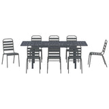 Garden Dining Set 9 pcs Anthracite Powder-coated Steel 3378827