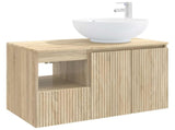Bathroom Furniture Set 2 pcs Sonoma Oak Engineered Wood 3404086