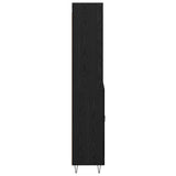 Highboard with Drawer 2 pcs Black Oak Engineered Wood 3416273