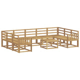 Outdoor Sofa Set 10 pcs White Solid Acacia Wood 3388248