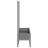 Garden Planter with Trellis Light Grey 120x40x142 cm PP 367927