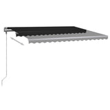 Manual Retractable Awning with LED 400x300 cm Anthracite 3069744