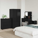 Storage Cabinet 80 x 31 x 81 cm Engineered Wood Black 888848