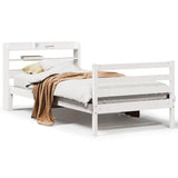 Bed Frame with Headboard without Mattress White 100x200 cm 3306642