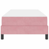 Box Spring Bed with Mattress Pink 100 x 220 cm Fabric 3398784