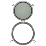 Porthole Mirror Wall Hanging 50 cm Aluminium and Glass 357850