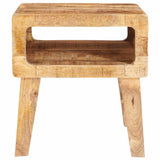 End Table with Shelf Brown 40 x 32 x 46 cm Solid Mango Wood 4104551
