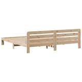 Bed Frame without Mattress 200x200 cm Solid Wood Pine 855561