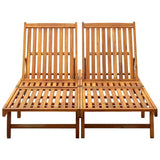 311873 2-Person Sun Lounger Solid Acacia Wood