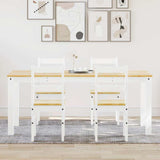 5 Piece Dining Set PANAMA White Solid Wood Pine 3345190