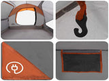 Car Tent Grey and Orange 239 x 210 x 210 cm Polyester and Steel 42028537