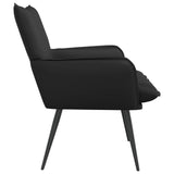 Armchair Black Faux Leather 42047742