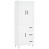 Highboard White 69.5x34x180 cm Engineered Wood 3199841