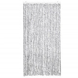 Fly Curtain Light Grey and Dark Grey 100x230 cm Chenille 377398