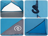 Tunnel Tent Blue 4-Person 185T Polyester with PU Coating 42018566