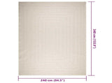 Rug ZIZUR Cream 240x340 cm Jute Look Indoor and Outdoor 4010370