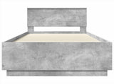 Bed Frame Concrete Grey 100 x 200 cm Engineered Wood 3408106