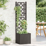 Garden Raised Bed with Trellis&Self Watering System Anthracite 313965