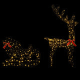 Reindeer Pull Sleigh LOVIISA 450 LEDs Warm White 42049667